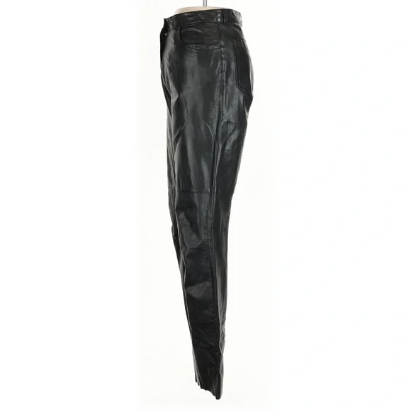 Vintage Black Leather Pants - Picture 4 of 7